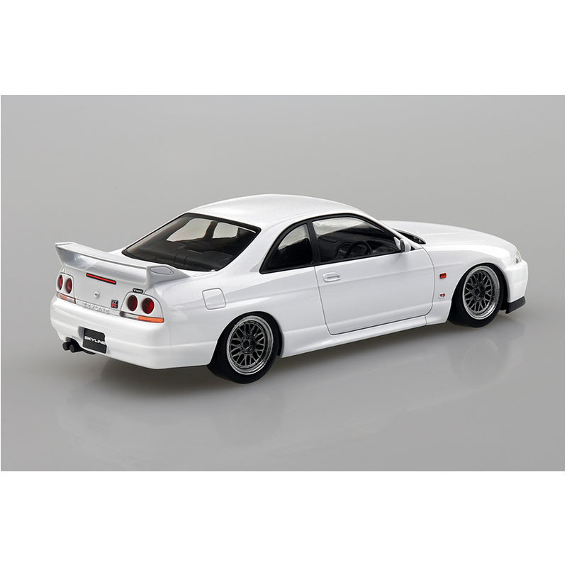Nissan R33 Skyline GT-R Custom Wheel (White), The Snap Kit, Aoshima Plastic Model Car (Scale 1/32)