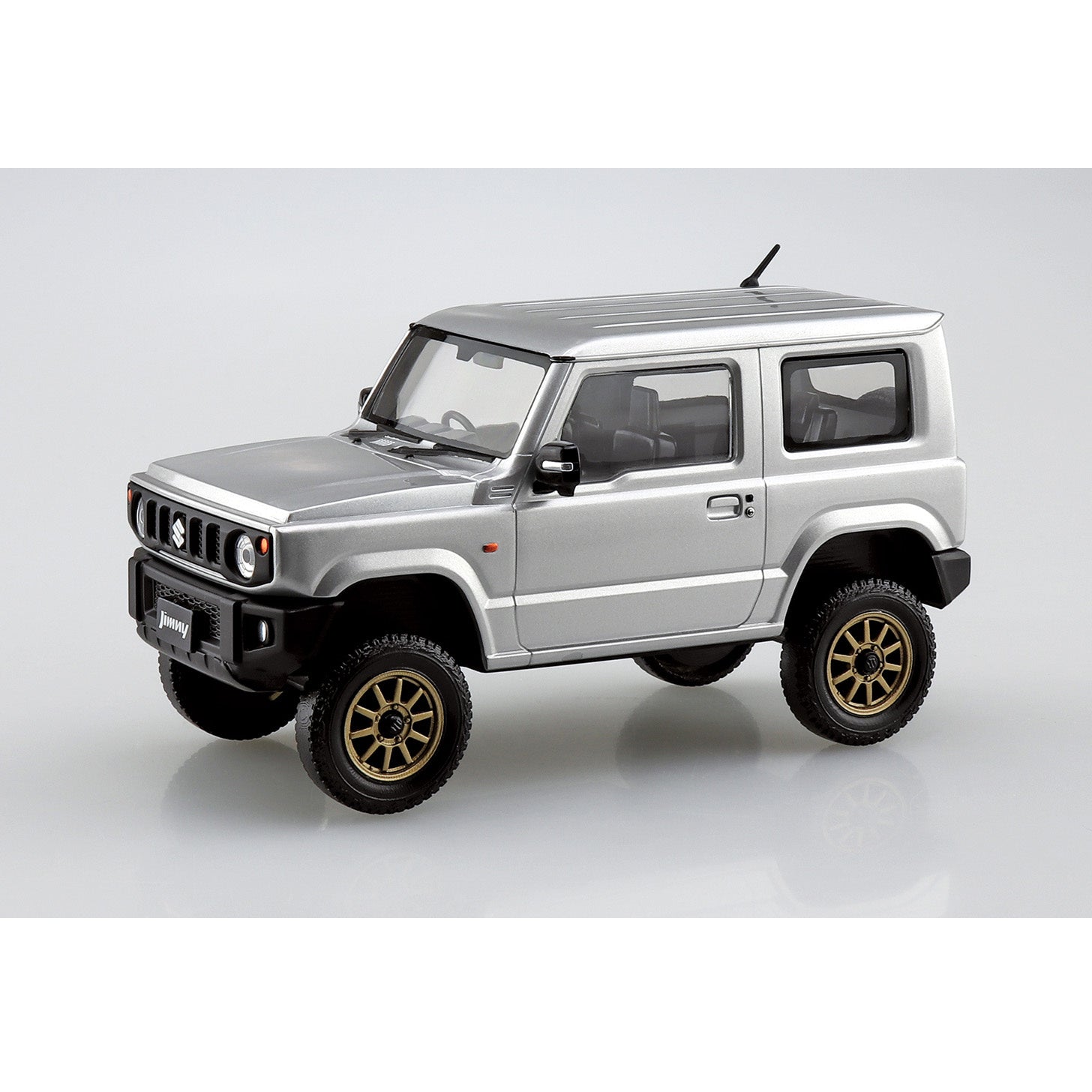 Suzuki Jimny Custom Wheel (Silky Silver Metallic), The Snap Kit, Aoshima Plastic Model Car (Scale 1/32)