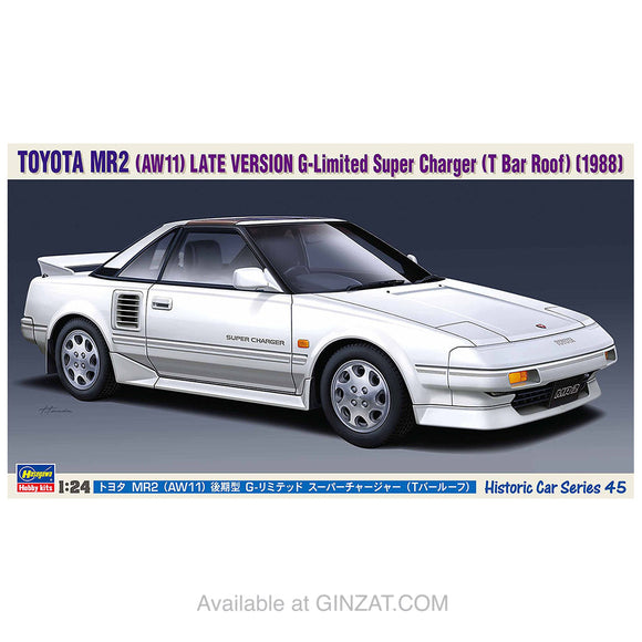 TOYOTA MR2 (AW11) LATE VERSION G-Limited Super Charger (T Bar Roof), Hasegawa Plastic Model Kit (Scale 1/24)