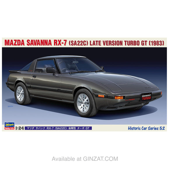 MAZDA SAVANNA RX-7 (SA22C) LATE VERSION TURBO GT, Hasegawa Plastic Model Kit (Scale 1/24)