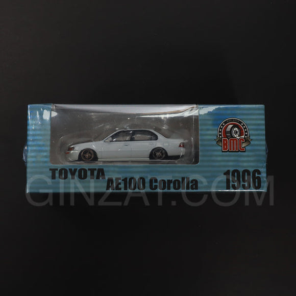 1986 Toyota Corolla AE100 White w/ Carbon Bonnet, BM Creations Junior diecast model car