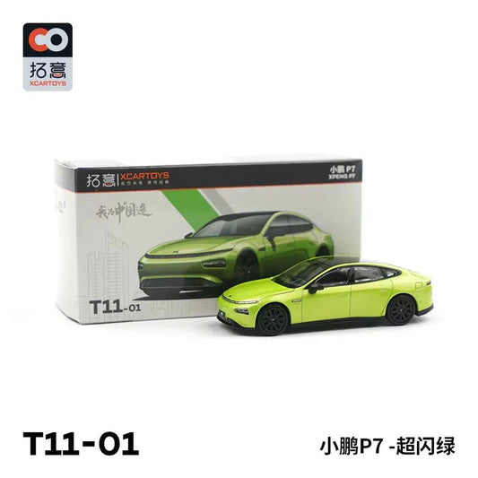 XPENG P7 Green, XCARTOYS diecast model car