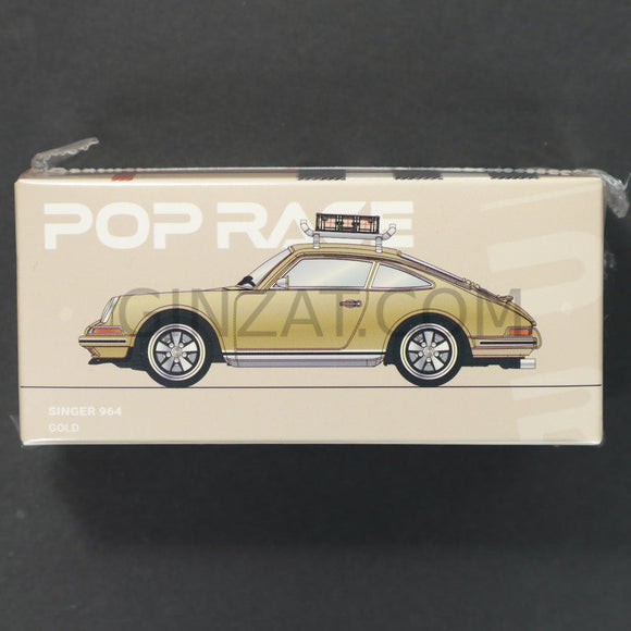 Singer 964 Gold with Luggage, Pop Race diecast model car