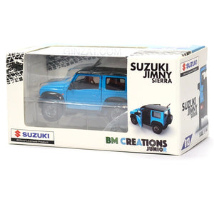 SUZUKI Jimny Brisk Blue Metallic w/ Blk Top, BM Creations Junior deicast model car