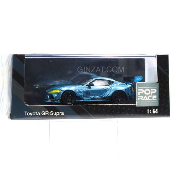 TOYOTA Pandem GR Supra Metallic Blue, POP Race diecast model car
