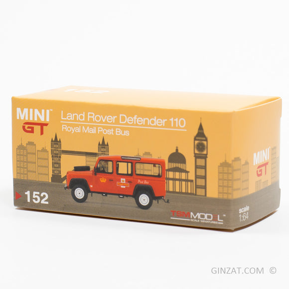 LAND ROVER Defender 110 Royal Mail Post Bus, MINI GT 152 1/64
