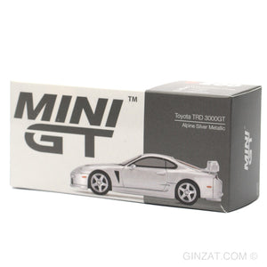 TOYOTA TRD 3000GT Alpine Silver Metallic, MINI GT 200 1/64