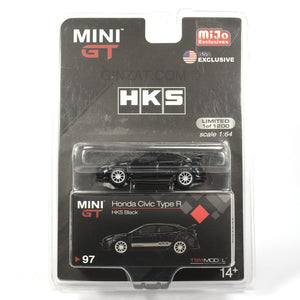 HONDA Civic Type R HKS Black (FK8), MINI GT diecast model 1/64 (Blister Pack Version) Ginzat Australia