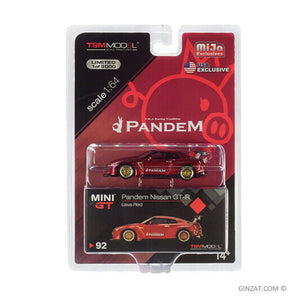 NISSAN Pandem GT-R (R35) Lava Red, Mini GT diecast model 1/64 (Blister Pack Version)
