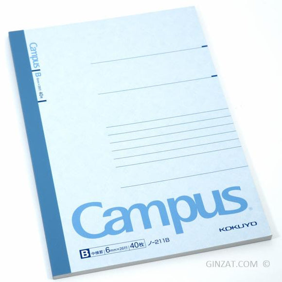 Kokuyo Campus Note - Blue Cover 7mm X 26lines 40 Sheets (No-211B)