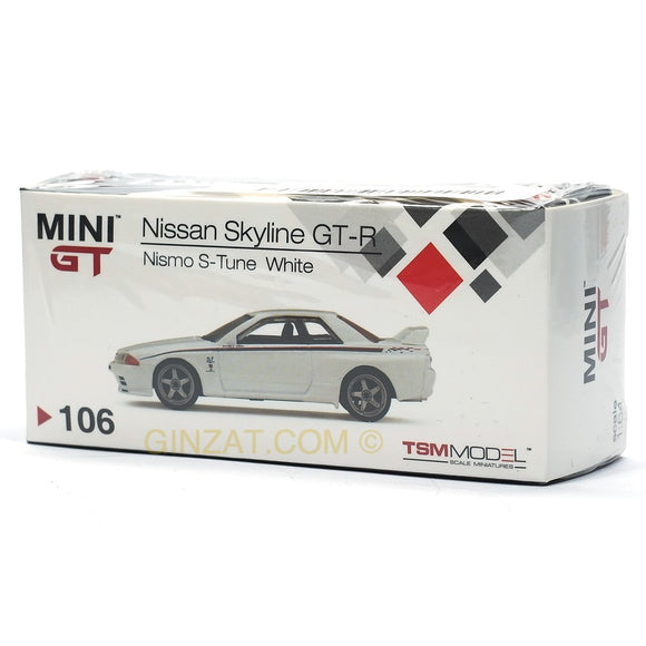 NISSAN Skyline GT-R Nismo S-Tune White, MINI GT diecast model car